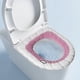 thumbnail image 3 of Funda de asiento de inodoro engrosada con asa - Anillo de punto lavable 4 Seasons, diseño de contorno completo para inodoros redondos y alargados, 3 of 5