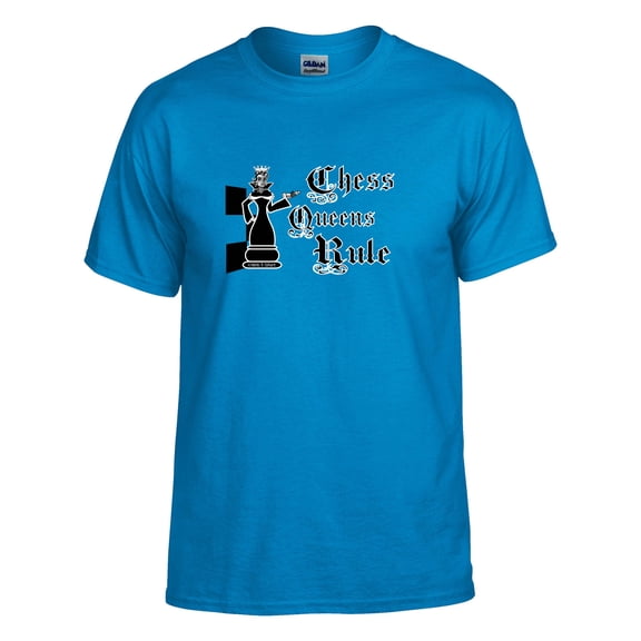 Chess Queens Rule Black Queen: Chess T-shirt, Men, Women, Girls, Boys Chess Shirt