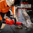 thumbnail image 2 of 2200W Demolition Electric Jack Hammer Power Drill Concrete Breaker Bar Point & Chisel Bits Chisel Set ,Wide Applications, 2 of 6