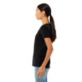 thumbnail image 3 of Bella & Canvas B83006517 Women Relaxed Heather CVC V-Neck T-Shirt, Solid Black Blend - 2XL, 3 of 3