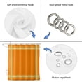 thumbnail image 7 of Small Stall Shower Curtain 48x72 Inch Narrow Half Size Burnt Orange Bath Curtains Bathroom Decor, Retro Bohemia Minimalist Grid Lines Texture Waterproof Fabric Shower Curtain Set with Hooks 48 Inch, 7 of 7
