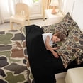 thumbnail image 4 of Erosebridal Gray Brown Camouflage Bedding Comforter Set for Boys Men, Camo Wolf Full Bedding Set, Black Reversible, 7 Pieces, 4 of 6