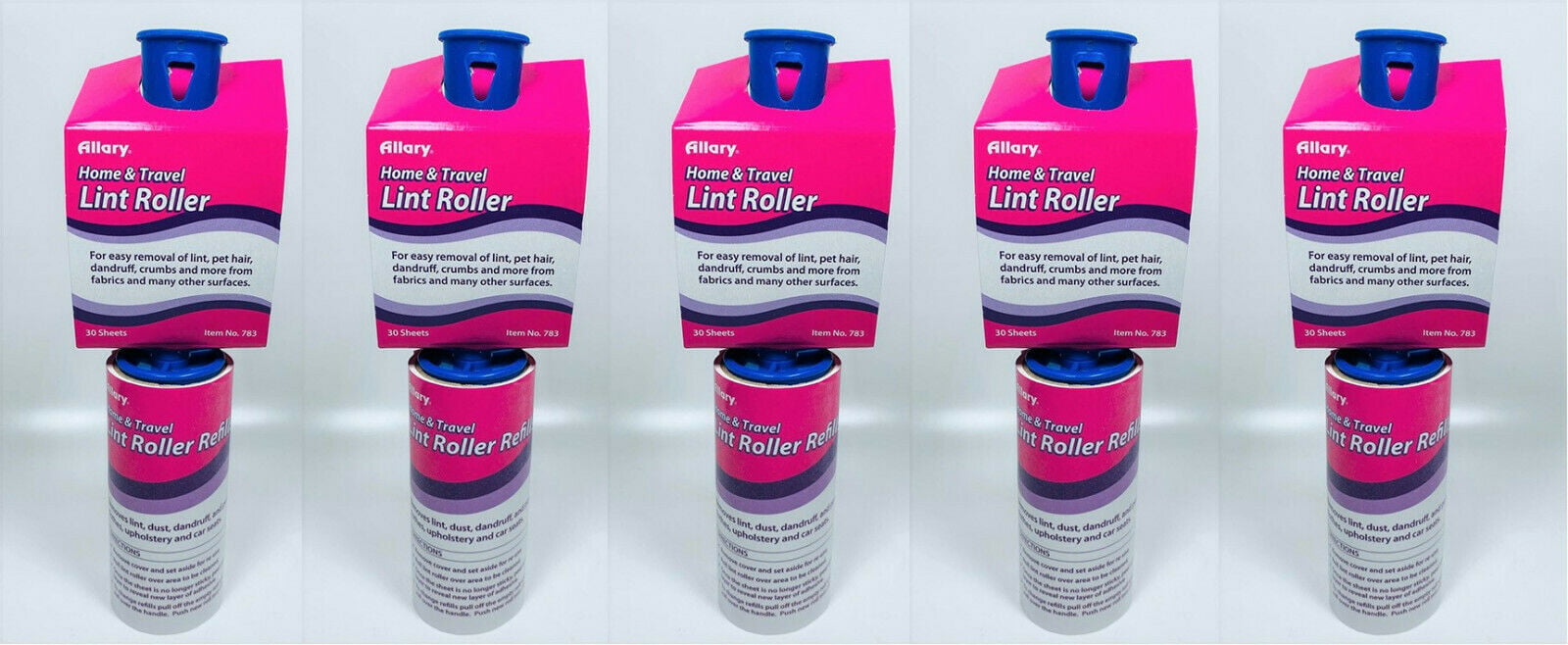 Details about   Lot of 3 Allary Home and Travel Lint Rollers 40 Adhesive 