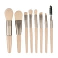 thumbnail image 2 of Linyer Pack of 8 Makeup Brushes with Plastic Handle Waterproof Powder Foundation Make Up Eye Shadow Set Soft Brush Professional Tools White Type 1, 2 of 8