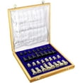 thumbnail image 4 of Ajuny Beautifully Decorative Crafted Stone Art Chess Set Hand Carved Stone Pieces 10x10 inch, 4 of 5