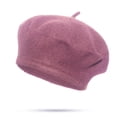 thumbnail image 1 of Boinas de pintor de color liso para mujer y para invierno, gorro cálido para mujer, 1 of 2