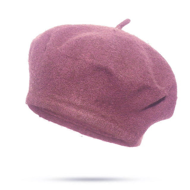 Boinas de pintor de color liso para mujer y para invierno, gorro cálido para mujer
