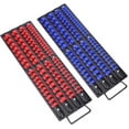 thumbnail image 1 of UTAH-80-Piece Portable Socket Organizer Tray, 2 Pcs Set, Blue & Red, 1/4-Inch, 3/8-Inch, 1/2-Inch,Heavy Duty Socket Organizer, Black Rails, Blue & Red Clips, 1 of 4
