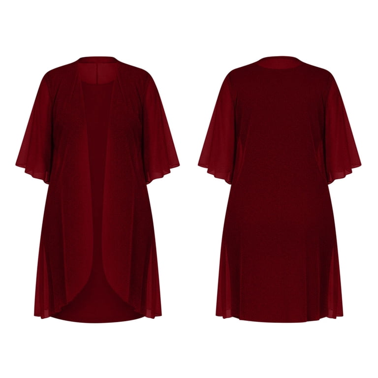 red chiffon shift dress Lulus XS perfect situation red chiffon long sleeve shift dress Christmas holiday