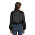 thumbnail image 3 of Madden NYC Juniors Satin Bomber Jacket, Sizes XS-3XL, 3 of 5