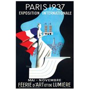 France - Paris Exposition 1937 V4 - Vintage Travel Poster (16x24Inches)