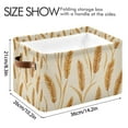 thumbnail image 4 of Yayeee Canvas Storage Basket with Handles for Shelves Fabric Bins Closet Organizer, Wheat Ears Pattern, 4 of 8