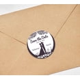 thumbnail image 6 of Darling Souvenir Round 45 Pcs Wedding Couple Save The Date Stickers Personalized Bride Groom Names And Date Envelope Seals- Grayish Purple, 6 of 7
