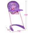 thumbnail image 6 of Peppa Pig: Stroll N' Feed 8pc Set - Purple, Pink, Flowers - Stroller, Highchair, Handbag, Feeding Accessories, For Dolls Up To 18", Kids Toy Ages 3+, 6 of 6