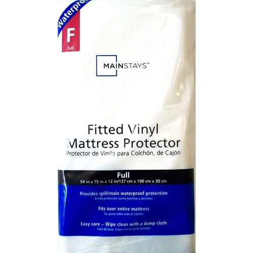 Mainstays Vinyl Fitted Mattress Protector, 1 Each