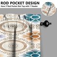 thumbnail image 3 of Mandala Design Kitchen Curtains - Vintage Tier Cafe Curtains for Bathroom Living RV Rod Pocket Window Drapes 36 Inch 2 Panels Set 28"x36" Window Treatment Tiers, 3 of 4