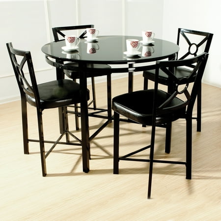 Home Source Park Avenue Black Counter Height Dinette