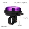 thumbnail image 7 of Classic Bike Bell, Aluminum Bicycle Bell, Loud Crisp Clear Sound Bicycle Bike Bell for Adults Kids,Black,1pcs-Purple&39.3inch/247cm, 7 of 7