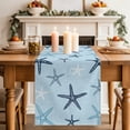thumbnail image 2 of Table Runners 90 Inches Long Dress Scarves, Navy Blue Starfish Farmhouse Coffee/Dining/Kitchen Table Decor Table Runner for Living Room, Coastal Summer Beach Vintage 13x90 Inch, 2 of 9