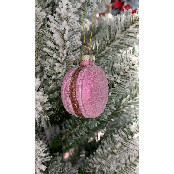 Christmas Glass Ornament - Pink Macaron by Wizardi F07M3-43 HB-SY25079
