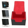 thumbnail image 4 of Sports Cards Storage Box Magnetic Closure PU Leather Card Holder for 100+ Double Sleeved Cards 2 Layer Rainproof Design with Soft Microfiber Lining, 4 of 7