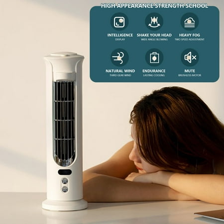 

Mini Fan Water-cooled Air Conditioner Small Fan Mini Air Conditioning Fan Desktop Shaking Head Spray Fan Large Capacity