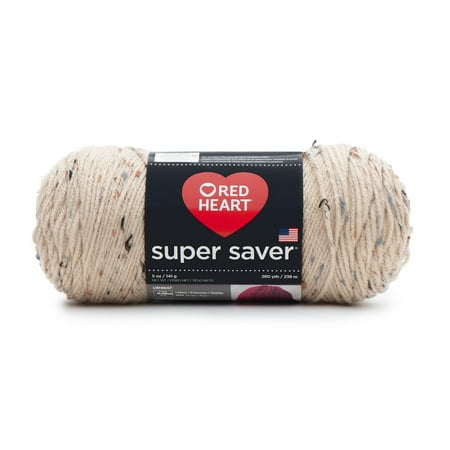 UPC: 0073650887376 | Red Heart Super Saver Medium Acrylic Buff Fleck Yarn 260 yd
