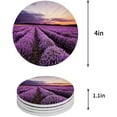 thumbnail image 1 of FMSHPON Lavender Set of 8 Round Coaster for Drinks, Absorbent Ceramic Stone Coasters Cup Mat with Cork Base for Home Kitchen Room Coffee Table Bar Decor, 1 of 6