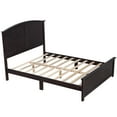 thumbnail image 2 of Llinc Store Farmhouse Wooden Platform Queen Size Bed with Curl Design Headboard And Footboard for Teenager, 2 of 8
