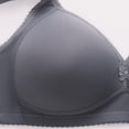 thumbnail image 7 of VISALY Womens Bralettes Cotton Bras Thin Laceless Comfortable Breathability Underwear Large Size Brater Buckle Female Bra V Neck Vest Bralette Wireless Bra wireless Plus Size Comfortable Bras Grey 46, 7 of 7