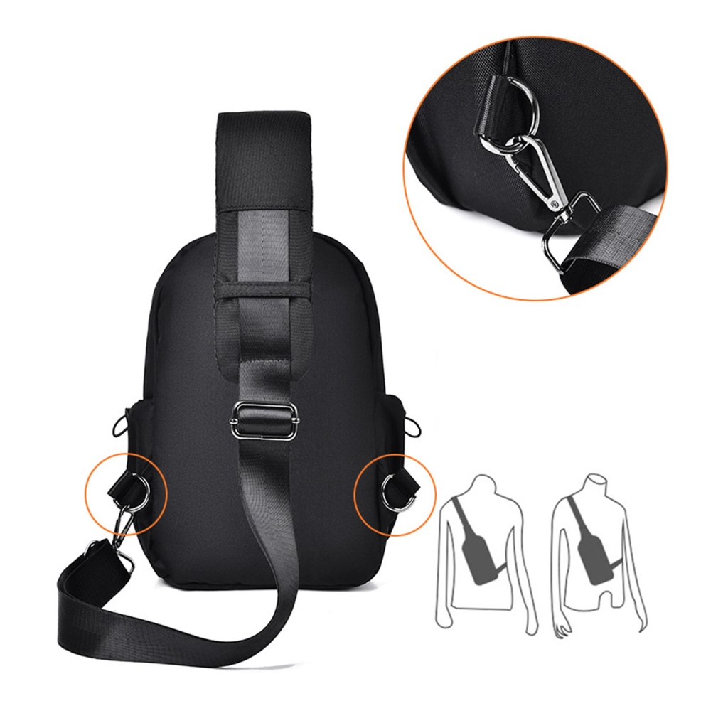 Osdhezcn Sling Bag for Men and Women Fashion Crossbody Bag Lightweight Chest Bag Pack Casual Shoulder Bag Sport Messenger Bag