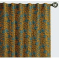 thumbnail image 1 of Vargottam 84 Inch Rod Pocket/Back Tab Cotton Curtains for Windows and Doors - Light Filtering Cotton - Light Filtering Drapes For Doors - Set of 2 Panels, 52"x84" - Floral Motif Print (Yellow), 1 of 8