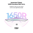 thumbnail image 4 of Pixio PXC279 Wave 27 inch 300Hz Refresh Rate FHD 1080p Resolution 1650R Curved Fast VA Panel 1ms GTG Response Time Adaptive Sync HDR Curved Gaming Monitor, 4 of 7