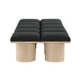 thumbnail image 5 of Meridian Furniture Pavilion Black Boucle Fabric Bench, 5 of 6