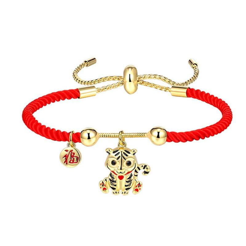 2022 Chinese Ethnic Style New Year Tiger Rope Red String Bracelets