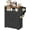Rustic Brown + Black, variant on Coffee Bar Cabinet, Kitchen Island with Storage, Farmhouse Sideboard Buffet Cabinet with Dual-Purpose Floating Shelf and Hooks, for Kitchen, Restaurant, Living Room, White KF22WT