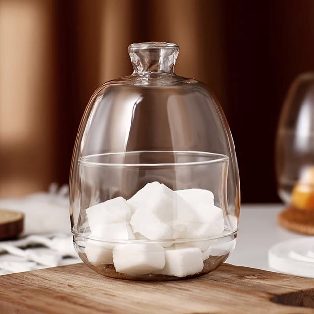 Tarro Vidrio Hermético Abatible Cocina Té Azúcar Frutas