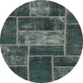 thumbnail image 1 of Ahgly Company Indoor Round Abstract Charcoal Blue Patchwork Area Rugs, 5' Round, 1 of 6
