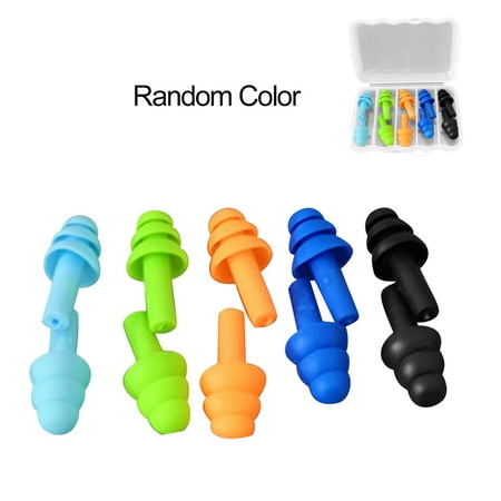 

5pairs Studying Ear Plugs Noise Cancelling For Sleeping Moldable Soft Silicone