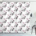 thumbnail image 1 of Ambesonne Paisley Shower Curtain, Abstract Cultural Swirling, 69"Wx75"L, Black Grey and Pink, 1 of 3