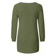 thumbnail image 7 of Women's Fall Winter Sweater Pullover Long Sleeve Solid Sweaters Color:Army Green Size:L, 7 of 7