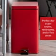 thumbnail image 5 of McKesson Steel Trash Can with Plastic Liner, Step-On, Square - Red, 32 Qt, 1 Ct, 5 of 11