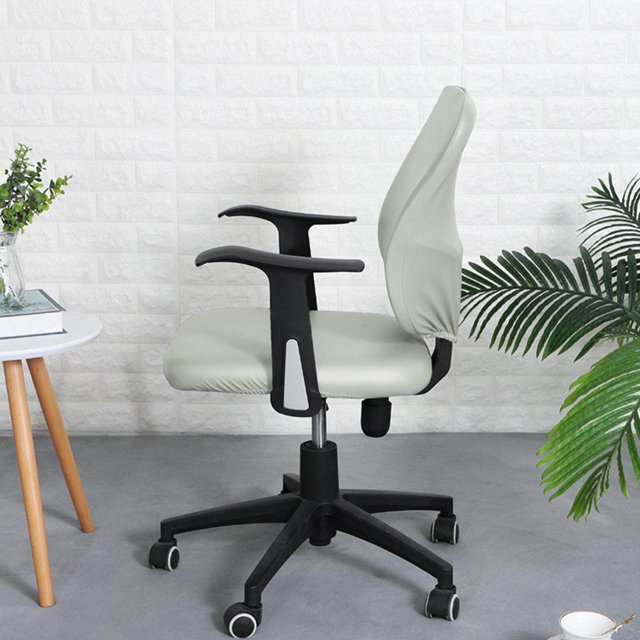 fastboy Split Office Chair Cover Dustproof Waterproof Rotating Chair Protector Gray Seat Cover