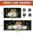 thumbnail image 3 of Fall Kitchen Rugs Set of 2,White Pumpkin Leaf Harvest Thanksgiving Floor Mats and Rugs Non Skid Washable for Kitchen Home Decor,Fall Farmhouse Decorations and Accessories (17"x47"+17"x30"), 3 of 6