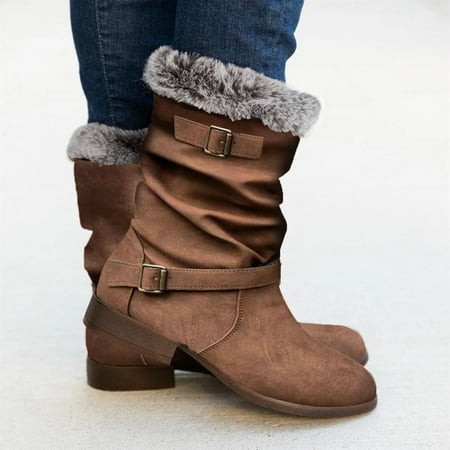 

New Years Eve Outfit Womens Boots Shoes Winter Snow Boots For Womenmiddle Women S Ankle Slipon Thermal Casual Winter Boots Breathable Warm Fashion Low Heels Boots Shoes Women S Boo