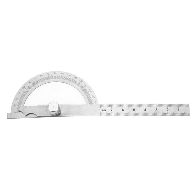 Peahefy Angle Finder Ruler,0-180 Degree Stainless Steel Protractor Goniometer Angle Finder Gauge 15cm Ruler