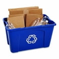 thumbnail image 4 of Stacking Recycle Bin, 18 gal, Polyethylene, Blue | Bundle of 2, 4 of 4