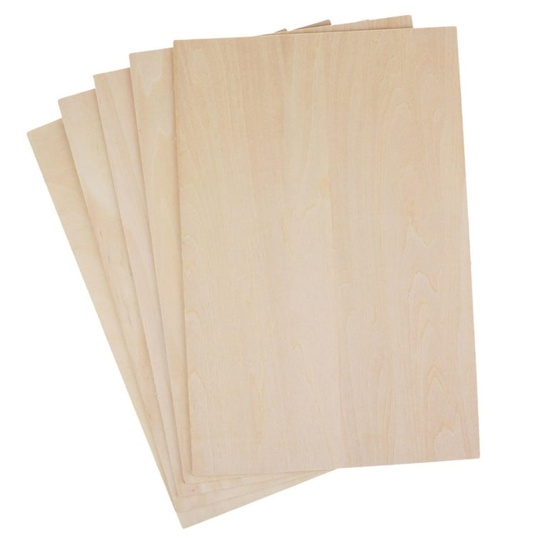 CRAFTIFF Plywood Board Basswood Sheets 1/16 inch, Thin Natural