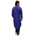 thumbnail image 5 of Atasi Men's Pathani Style Purple Men's Churidar Kameez Punjabi Shirt-Small, 5 of 7