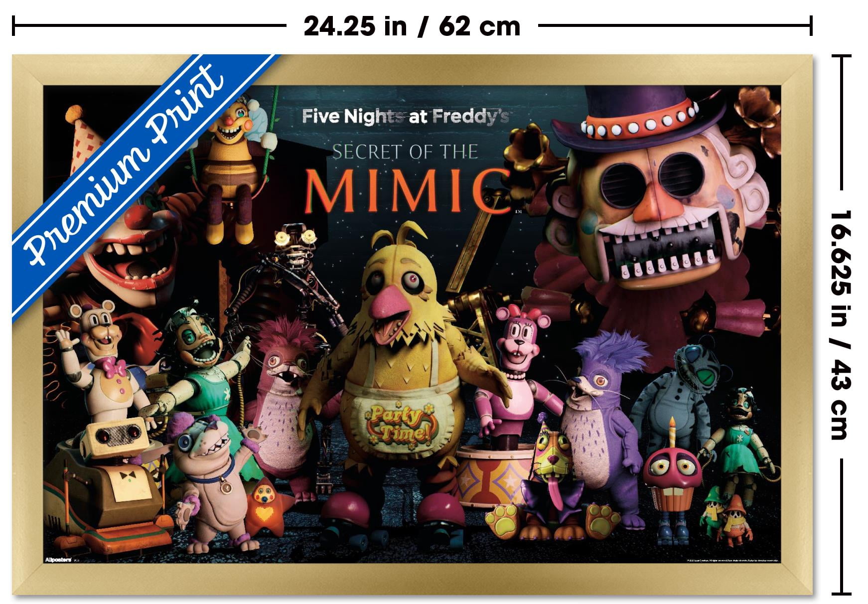 Five Nights At Freddy's: Secret of the Mimic (2025) - Group Wall Poster, 14.725" x 22.375" Framed